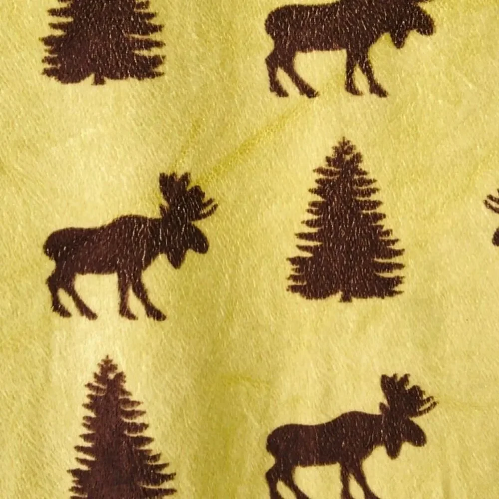 Thro By Mario Moose Throw Blanket Green